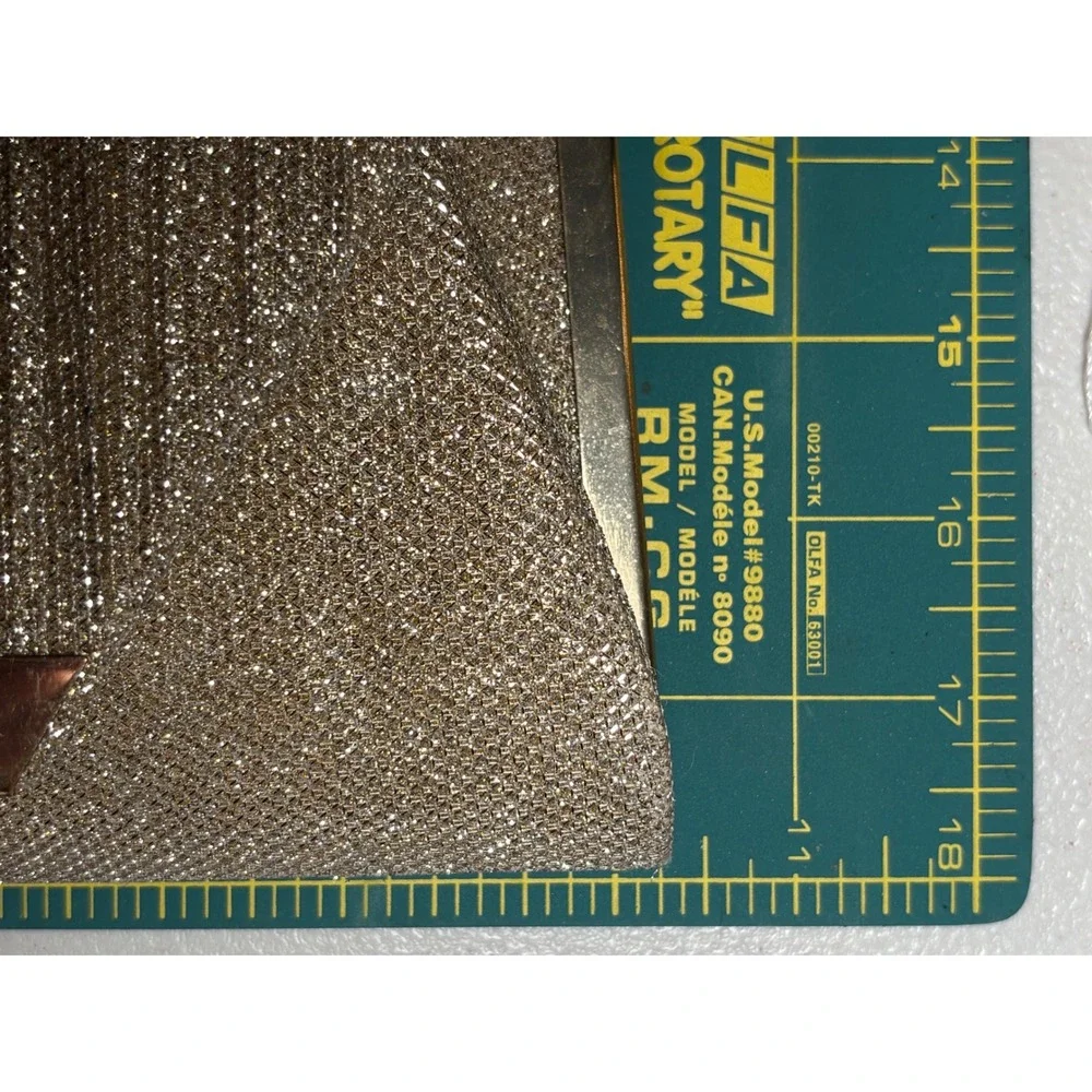 Envelope Clutch Womens Small Champagne‎ Gold Glitter Pleated Evening Bag READ